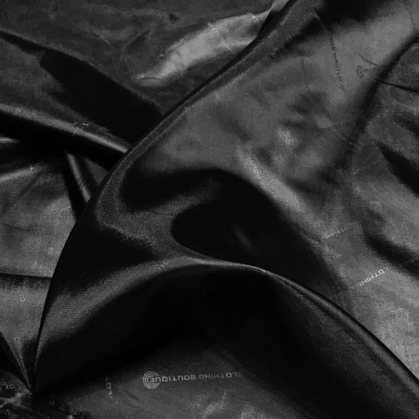 Ткань подкладочная Черный 99-20/7076  Ткань подкладочная Черный 99-20/7076