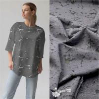 Футер 3-х нитка петельный рваный (на сетке) Фуме 1-172/3006758БН