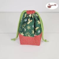 Мешочек с завязками для новогодних подарков