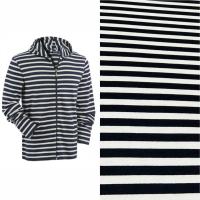 Футер 2-х нитка с начесом рулон Тельняшка Темно-синий 1х1 см 1-41/3006700РОЕ 