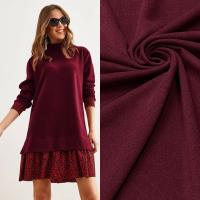 Ткань трикотаж "Селаник" кашемир Бордовый 1-5321/7783 