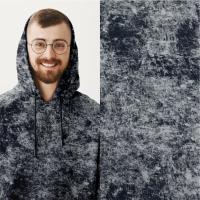 Футер 3-х нитка со стриженным начесом с велюровым эффектом "варенка" Пенье Компакт Темно-синий 1-43/3006713Н 