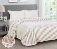 Велсофт жаккард Коричневая полоса 1-372/143894Ж