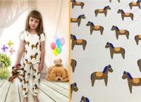 Кулирная гладь с лайкрой набивная Пенье 