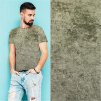 Кулирная гладь с велюровым эффектом "варенка" Хаки 1-76/6117803НЖ 