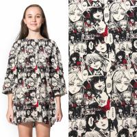 Кулирная гладь набивная рулон Реактив 1-76/6117727НД