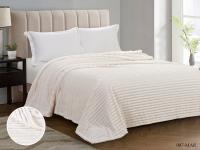 Велсофт жаккард, полоса, Молочный 1-372/143897Ж