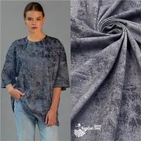 Кулирная гладь с велюровым эффектом "Винтаж варенка" с глиттером, Черный 1-76/611984НЖ