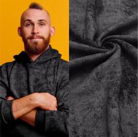 Футер 3-х нитка с начесом с велюровым эффектом "варенка" Пенье Черный 1-43/3006698Н 