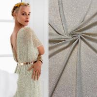 Трикотаж масло с глиттером (с блестящим напылением) Бежевый 150829ТТ 