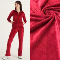 Велюр гладкокрашеный Бордовый 1-411/15081О 