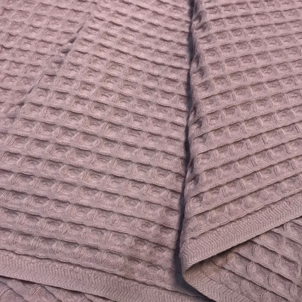 Вафельное полотно крупная клетка "Бохо" Пыльно-лиловый 10133ВП 