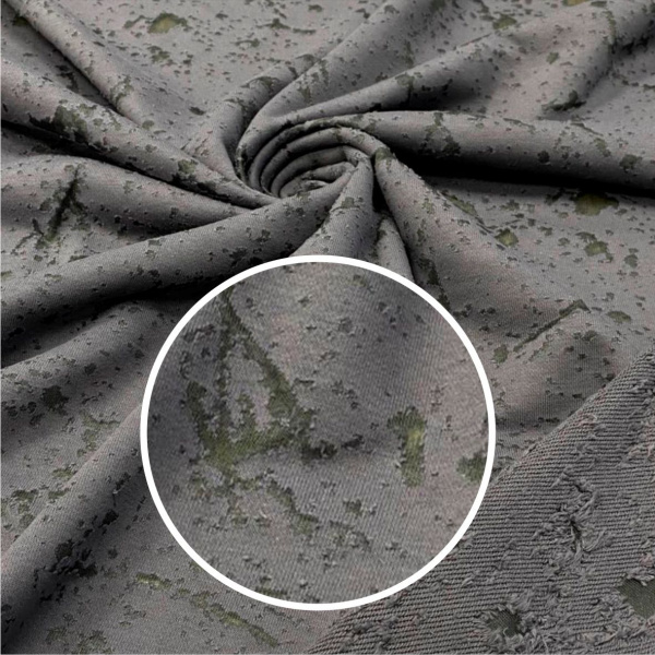 Футер 3-х нитка петельный рваный (на сетке) Фуме 1-172/3006758БН