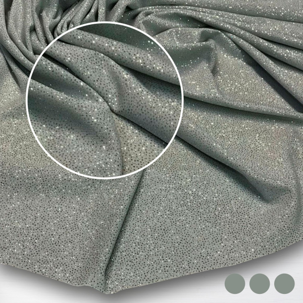 Трикотаж масло с глиттером (с блестящим напылением) Серый 150831ТТ 