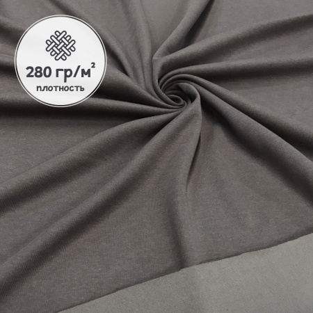 Интерлок Дабл фэйс, Пенье, Серый 1-108/10367ИР