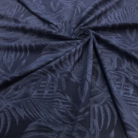 Кулирная гладь с велюровым эффектом Индиго 1-76/611881НЖ