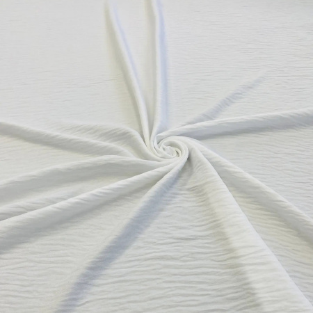 Плательная ткань с крэш-эффектом Белый 3168П 
