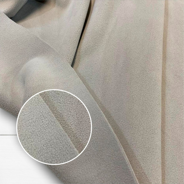 Дабл флис (double fleece) эластик Светло-серый 1-15/16268К  Дабл флис (double fleece) эластик Светло-серый 1-15/16268К