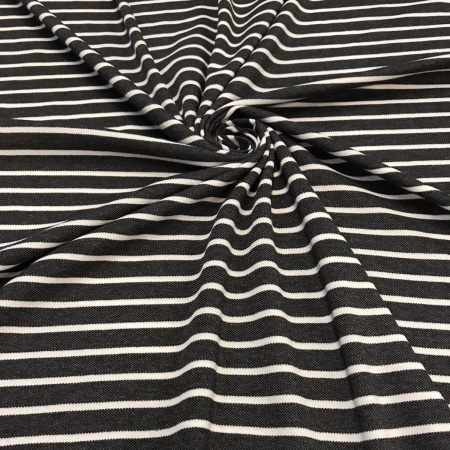 Пике вязаная полоса, пачка, Пенье Серый 1-111/0612 