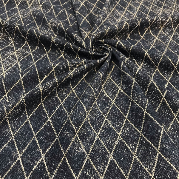 Ткань плательная хлопок «джинса» глиттер Серебро 3156П 