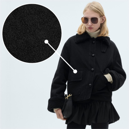 Дабл флис (double fleece) эластик Черный 1-15/16270К 