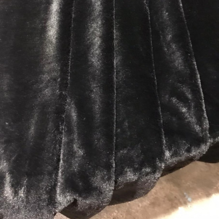 Мех искусственный кролик, ширина 205 см, Черный 99-261/9950