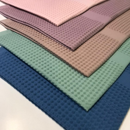 Вафельное полотно "БОХО" купон полотенце Пыльно-лиловый 10094ВП