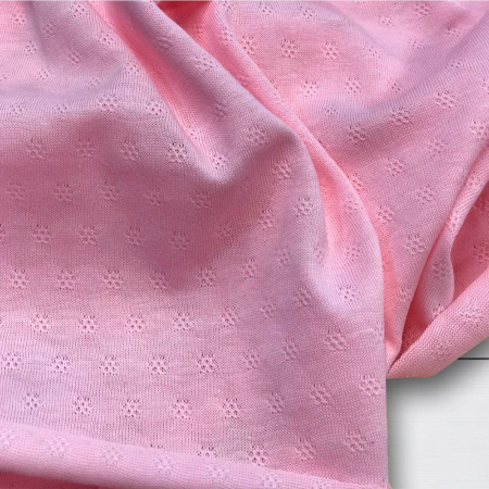 Кулирная гладь ажурная (трансферная) рулон Розовый 1-114/611888ГК