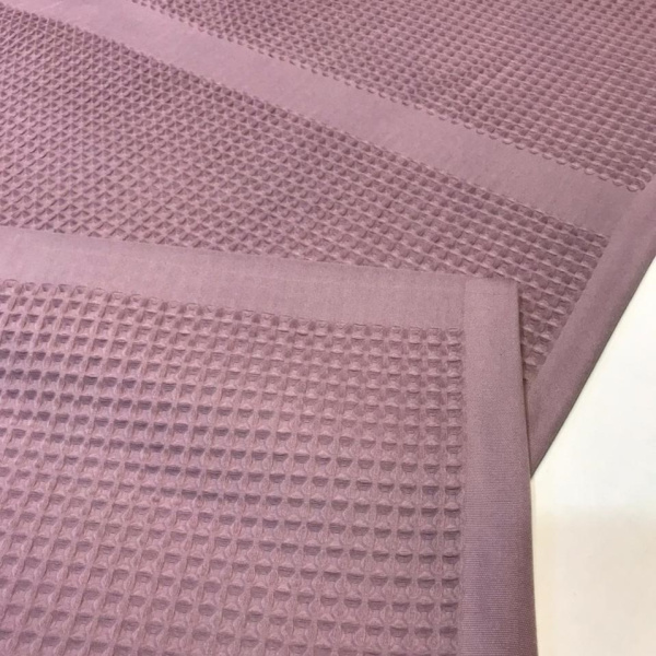 Вафельное полотно "БОХО" купон полотенце Пыльно-лиловый 10094ВП