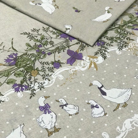 Ткань полульняная (полулен) "Датский гусь" 93302