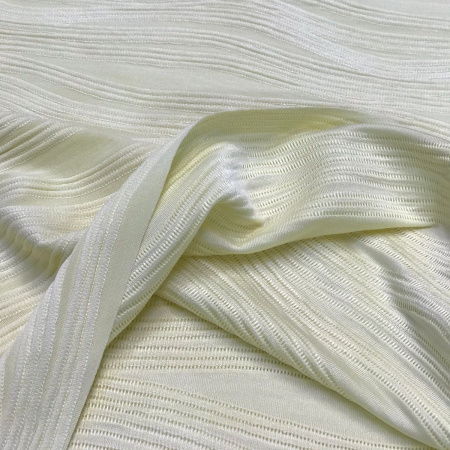 Кулирная гладь "волна жаккард" Кремово-желтый 6117800НЖ 