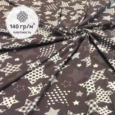 Кулирная гладь набивная рулон Реактив 1-76/611796НЖ