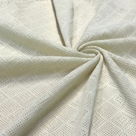 Трикотажное полотно ажурное Экрю 99-64/150828ТТ
