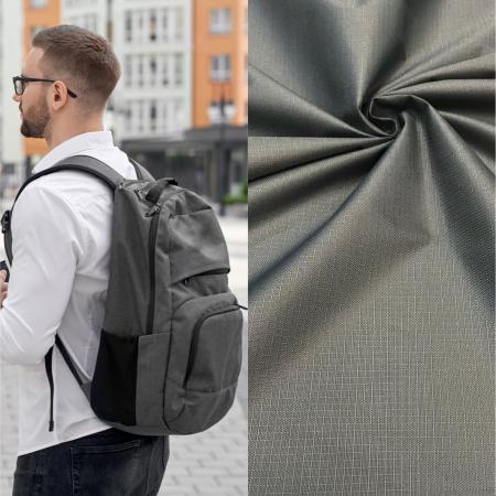 Плащевка Оксфорд 600 PU рип-стоп Серый 96220О 