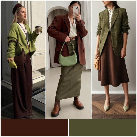 Осенние сочетания цветов одежде! 