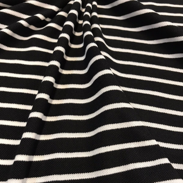 Пике вязаная полоса, пачка, Пенье Черный 1-111/0614 