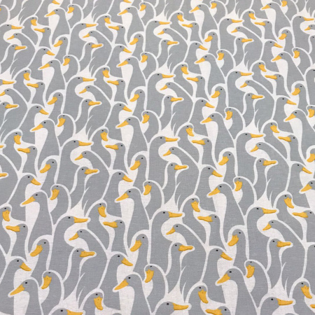 Ткань полульняная (полулен) "Гуси" 93296