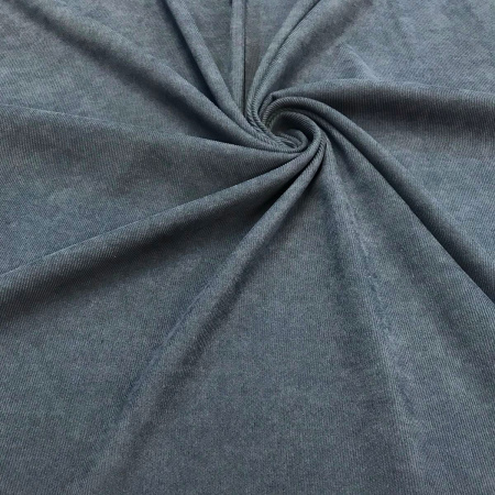 Микровельвет Синий джинсовый 09043В 