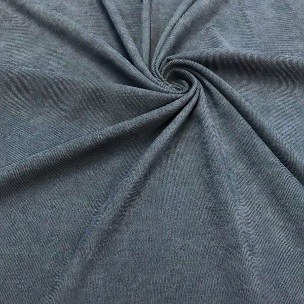 Микровельвет Синий джинсовый 09043В 