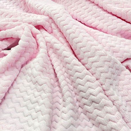 Велсофт жаккард Светло-розовый 1-372/14314Ж