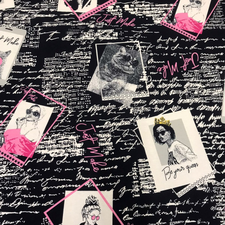 Кулирная гладь набивная рулон 1-33/6117711НЖ