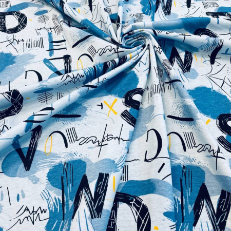 Кулирная гладь набивная рулон Карде 1-76/611981НЖ