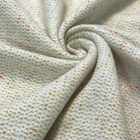 Трикотажное полотно букле Молочный 5058ТТ