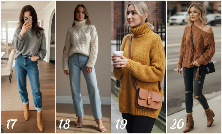 Идеи для образов со свитерами для женщин: уютные, стильные и модные