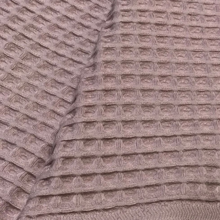 Вафельное полотно крупная клетка "Бохо" Пыльно-лиловый 10133ВП 