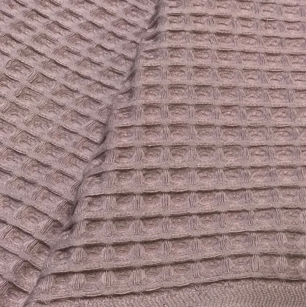 Вафельное полотно крупная клетка "Бохо" Пыльно-лиловый 10133ВП 