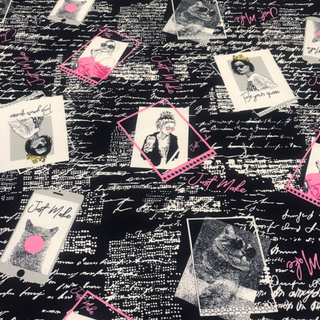 Кулирная гладь набивная рулон 1-33/6117711НЖ