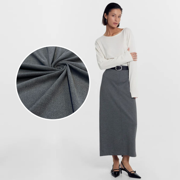 Ткань трикотаж "Селаник" кашемир Серо-голубой 1-5321/7779  Ткань трикотаж "Селаник" кашемир Серо-голубой 1-5321/7779