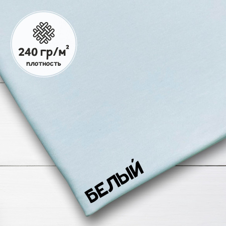 Кулирная гладь рулон, 240 гр., 100% хлопок Пенье Белый 1-443/6117746ГК