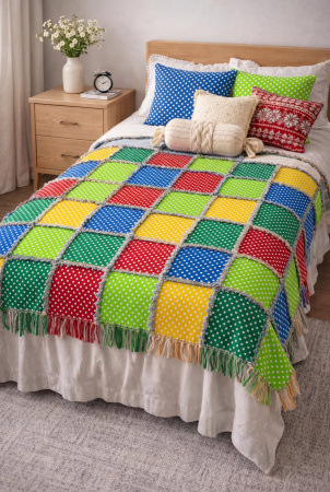 Набор для рукоделия и пэчворка из бязи «Горошки 6 мм», 5 отрезов 159356Н-5